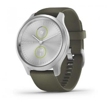Smartwatch Garmin Vívomove Style Notificaciones/ Frecuencia Cardíaca/ GPS/ Plata y Verde - Imagen 1