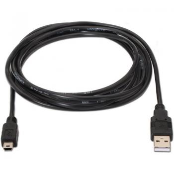 Cable USB 2.0 Aisens A101-0023/ USB Macho - USB Mini Macho/ 0.5m/ Negro - Imagen 2