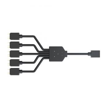 MFX-AWHN-1NNN5-R1 ventilador de PC Placa base Cable divisor RGB Negro - Imagen 1