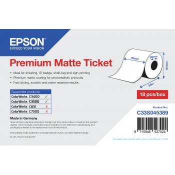 Rollo de Premium Matte Ticket, 80 mm x 50m - Imagen 1