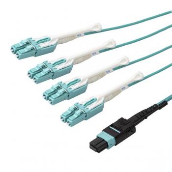 MPO8LCPL1M cable de fibra optica 1 m MPO/MTP 8x LC OM3 Color aguamarina - Imagen 1