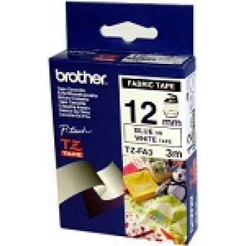 Fabric Labelling Tape - 12mm, Blue/White cinta para impresora de etiquetas TZ - Imagen 1