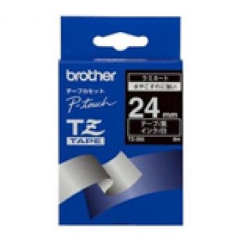 Gloss Laminated Labelling Tape - 24mm, White/Black cinta para impresora de etiquetas TZ - Imagen 1