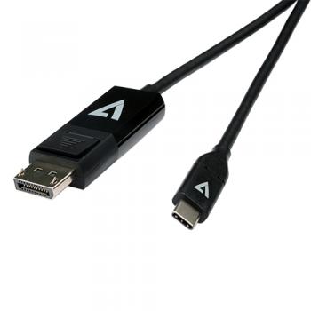 V7UCDP-1M cambiador de género para cable USB Type - C 3.2 Gen 1 DisplayPort Negro - Imagen 1