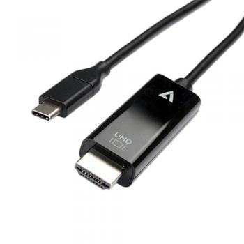 V7UCHDMI-2M adaptador de cable de vídeo USB Tipo C HDMI Negro - Imagen 1