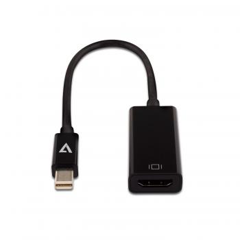Adattatore video nero da Mini DisplayPort maschio a HDMI femmina slim - Imagen 1