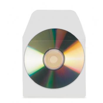 CD/DVD Pockets with flap Funda 1 discos Blanco - Imagen 1