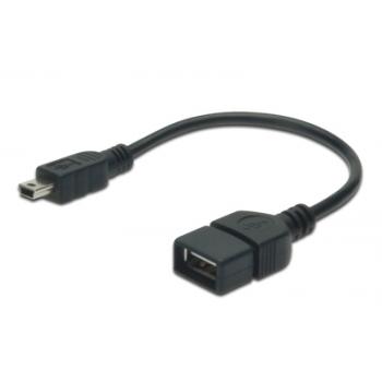 AK-300310-002-S adaptador de cable Mini-USB B USB A Negro - Imagen 1