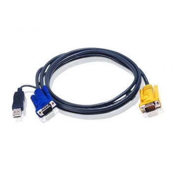 Cable KVM USB con SPHD 3 en 1 y conversor PS/2 a USB integrado de 1,8 m - Imagen 1