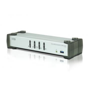 Switch KVMP DisplayPort USB 3.0 de 4 puertos (cables incluidos) - Imagen 1