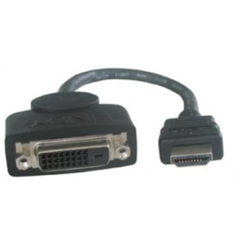 41227 adaptador de cable de vídeo 0,2 m DVI-D HDMI Negro - Imagen 1