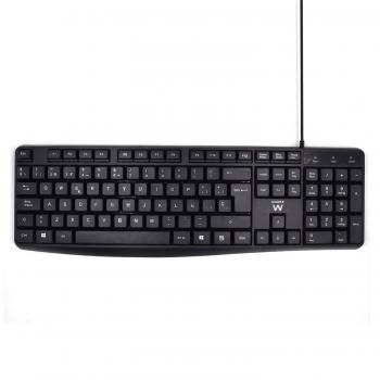 EW3001 teclado USB QWERTY Español Negro - Imagen 1