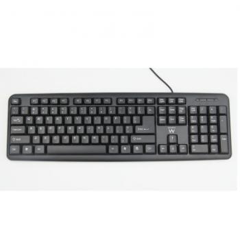 EW3109 teclado USB + PS/2 Negro - Imagen 1