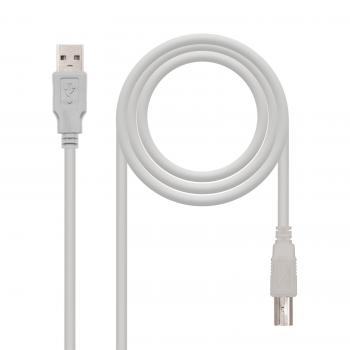CABLE USB 2.0 IMPRESORA, TIPO A/M-B/M, BEIGE, 1.8 M - Imagen 1