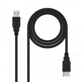 CABLE USB 2.0, TIPO A/M-A/H, NEGRO, 1.0 M - Imagen 1