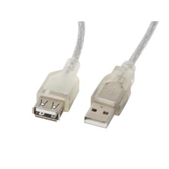 CA-USBE-12CC-0018-TR cable USB 1,8 m USB 2.0 USB A Transparente - Imagen 1