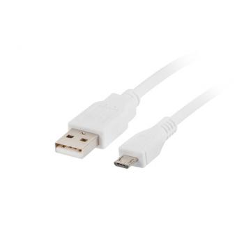 CA-USBM-10CC-0003-W cable USB 0,3 m USB 2.0 Micro-USB A USB A Blanco - Imagen 1