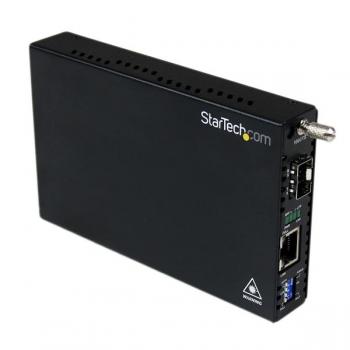 Conversor de Medios Gigabit Ethernet UTP RJ45 a Fibra con una Ranura SFP Disponible - Imagen 1