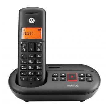 E211 Teléfono DECT Identificador de llamadas Negro - Imagen 1