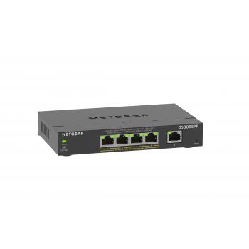 GS305EPP Gestionado L2/L3 Gigabit Ethernet (10/100/1000) Energía sobre Ethernet (PoE) Negro - Imagen 1
