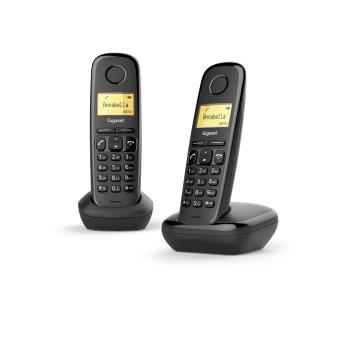 A170 Duo Teléfono DECT/analógico Negro Identificador de llamadas - Imagen 1