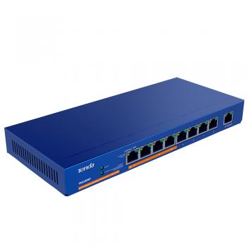 TEG1009P Conmutador de red no administrado L2 Gigabit Ethernet (10/100/1000) Energía sobre Ethernet (PoE) Azul switch - Imagen 1