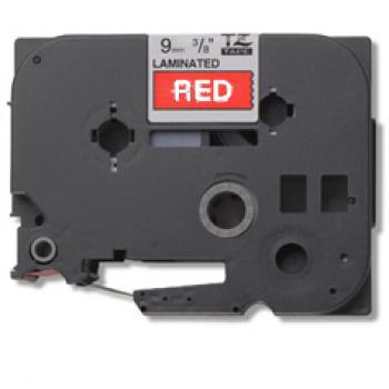 Gloss Laminated Labelling Tape - 12mm, White/Red cinta para impresora de etiquetas TZ - Imagen 1