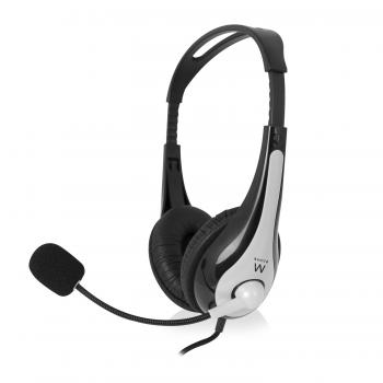 EW3565 auricular y casco Auriculares Alámbrico Diadema Calls/Music USB tipo A Negro, Blanco - Imagen 1