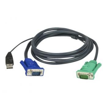 Q5T69A cable para video, teclado y ratón (kvm) Negro 1,8 m - Imagen 1