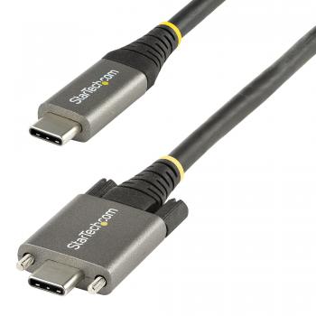 Cable de 1m USB-C con Tornillos Laterales de Fijación - 10Gbps - Cable USB Tipo C USB 3.1/3.2 Gen 2 - con Carga por Entrega Alim