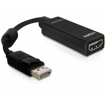 61849 adaptador de cable de vídeo 0,125 m DisplayPort HDMI tipo A (Estándar) Negro - Imagen 1