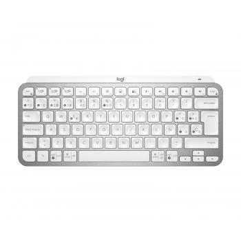 MX Keys Mini teclado RF Wireless + Bluetooth QWERTY Español Aluminio, Blanco - Imagen 1