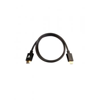 Cable de vídeo negro Pro HDMI macho a HDMI macho 1m - Imagen 1