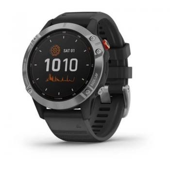 Smartwatch Garmin Fénix 6 Solar/ Notificaciones/ Frecuencia Cardíaca/ GPS/ Plata y Negro - Imagen 1