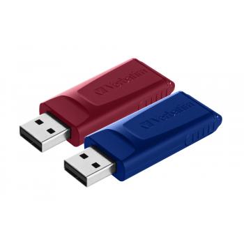 Slider - Unidad USB - 2x32 GB, Azul/Rojo - Imagen 1
