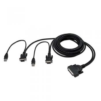 OmniView ENTERPRISE Series Dual-Port USB KVM Cable, 1.8m cable para video, teclado y ratón (kvm) Negro 1,8 m - Imagen 1