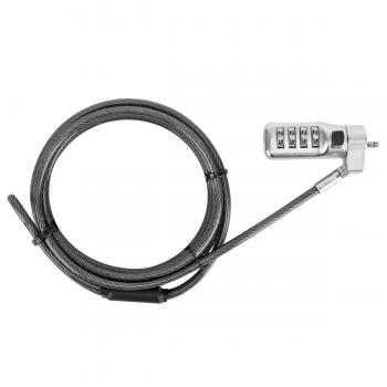 ASP86RGL cable antirrobo Negro, Plata 1,98 m - Imagen 1