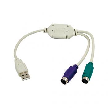 ADAPTADOR USB-M A 2X PS2-H LOGILINK AU0004A - Imagen 1