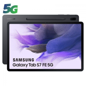 Tablet Samsung Galaxy Tab S7 FE 12.4'/ 4GB/ 64GB/ 5G/ Negra - Imagen 1