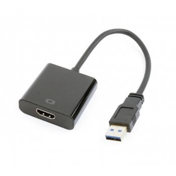 CABLE ADAPTADOR GEMBIRD USB 3.0 MACHO A HDMI HEMBRA NEGRO - Imagen 1