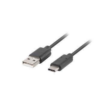 CABLE USB LANBERG 2.0 MACHO/USB C MACHO 0.5M NEGRO - Imagen 1