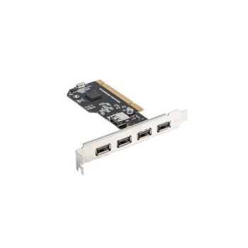 TARJETA PCI LANBERG 4X USB2.0 EXTERNOS + 1X USB2.0 INTERNO - Imagen 1