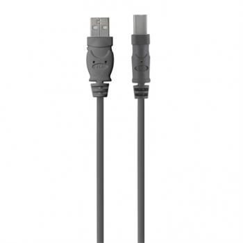 USB 2.0 A - USB 2.0 B, 3m cable USB USB A USB B Gris - Imagen 1
