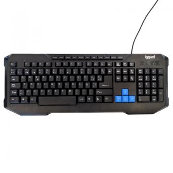 IGG317495 teclado USB QWERTY Negro, Azul - Imagen 1