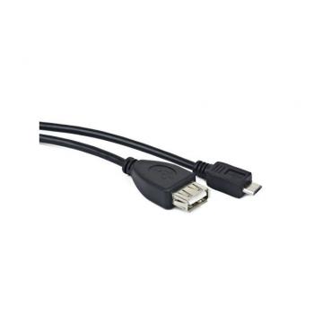 OEM-0006 cable USB 0,15 m USB 2.0 USB A Micro-USB B Negro - Imagen 1
