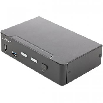 Switch Conmutador KVM de 2 Puertos HDMI 2.0 4K para 1 Monitor - Vídeo de 4K y 60Hz Ultra HD - HDR - Hub Ladrón USB 3.0 de 2 Puer