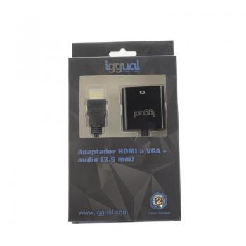 Adaptador HDMI a VGA + audio (3.5 mm) - Imagen 1