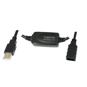 10m USB - USB 2.0 M/F cable USB USB A Negro - Imagen 1