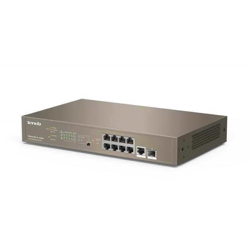 TEG5310P-8-150W switch Gestionado L3 Gigabit Ethernet (10/100/1000) Energía sobre Ethernet (PoE) 1U Gris - Imagen 1