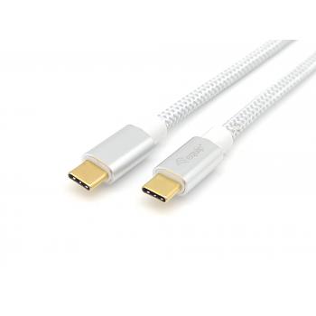 128355 cable USB 0,5 m USB 3.2 Gen 2 (3.1 Gen 2) USB C Plata, Blanco - Imagen 1